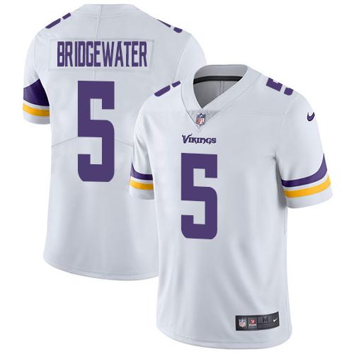 Nike Vikings #5 Teddy Bridgewater White Youth Stitched NFL Vapor Untouchable Limited Jersey